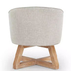 GDFStudio Glenn Silla Giratoria 360 con Tapizado de Lino y Base de Caucho