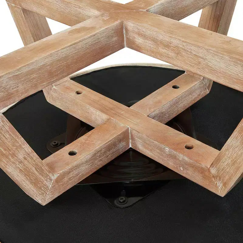 GDFStudio Glenn Silla Giratoria 360 con Tapizado de Lino y Base de Caucho