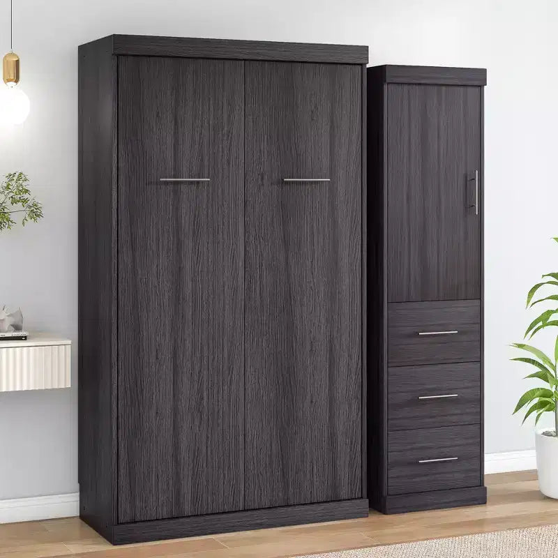 Cama Plegable Whisen Wood con Armario y Cajones