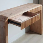 GDFStudio Rae Mesa consola rústica de madera de 51,8 con cajón texturizado acanalado