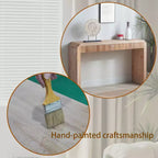 GDFStudio Rae Mesa consola rústica de madera de 51,8 con cajón texturizado acanalado