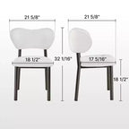Sillas de comedor tapizadas (juego de 2), blancas