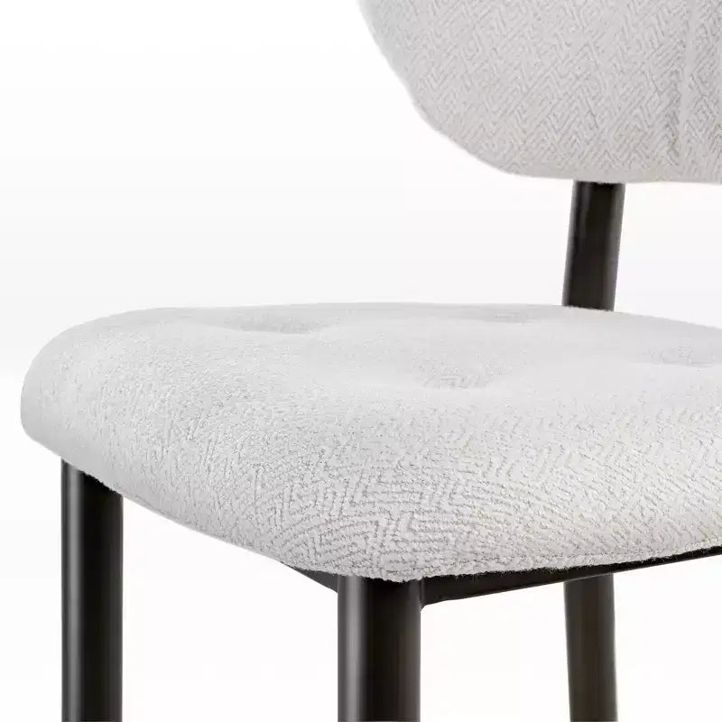 Sillas de comedor tapizadas (juego de 2), blancas