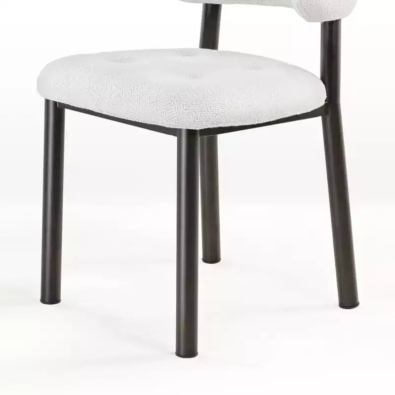 Sillas de comedor tapizadas (juego de 2), blancas