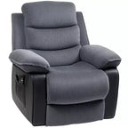 Sillón reclinable eléctrico HOMCOM con función de levantamiento, masaje y calor, con mandos a distancia y bolsillos laterales, gris