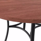 VECELO Mesa de comedor redonda de 36 pulgadas para 4, cubierta de mesa de bar de imitación mármol con patas de metal para cocina, espacios pequeños