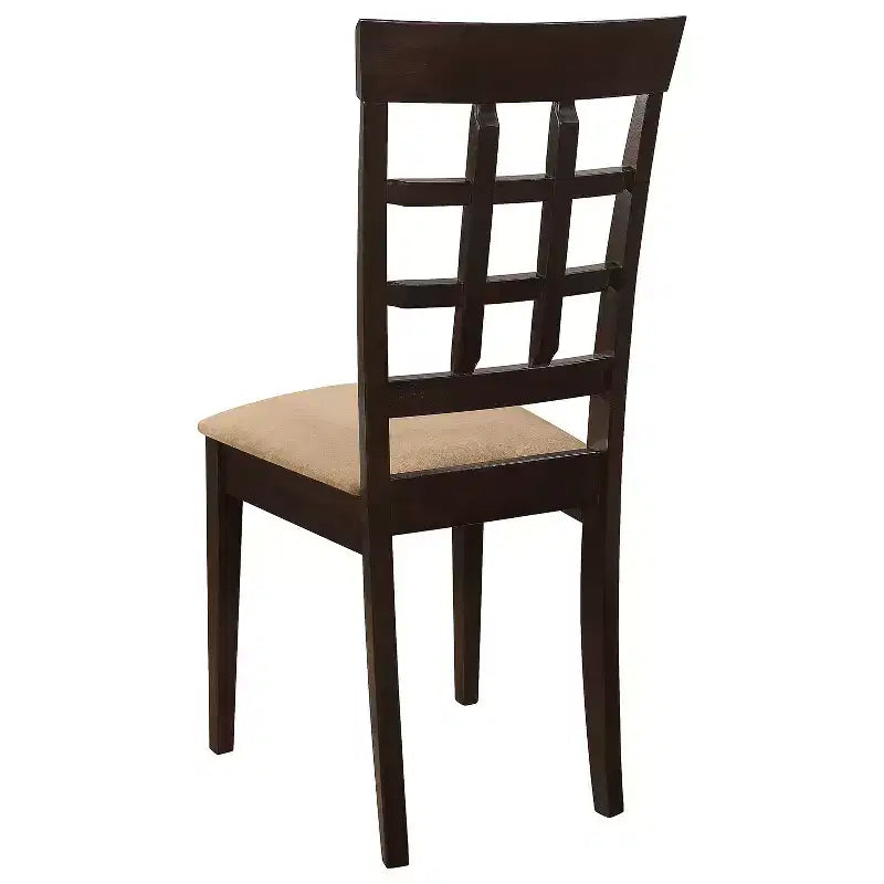 Simple Relax Juego de 2 sillas auxiliares tapizadas en capuchino y tostado