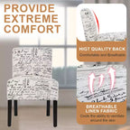 FDW Silla de comedor Silla decorativa con tela suave y respaldo para sala de estar