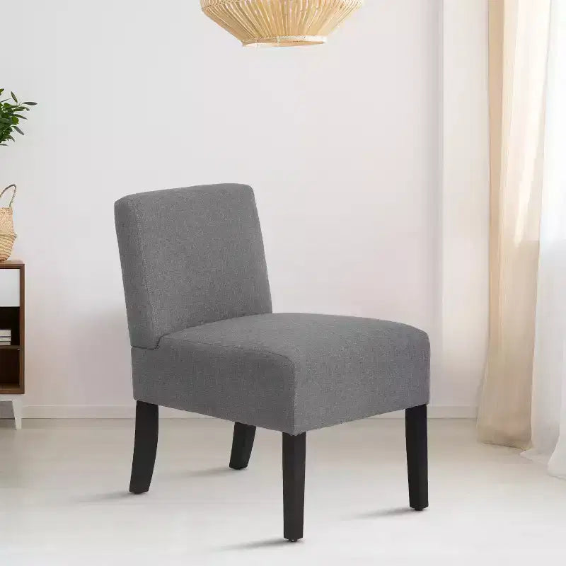 FDW Silla de comedor Silla decorativa con tela suave y respaldo para sala de estar