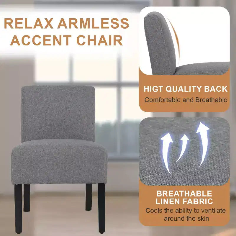 FDW Silla de comedor Silla decorativa con tela suave y respaldo para sala de estar