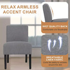 FDW Silla de comedor Silla decorativa con tela suave y respaldo para sala de estar