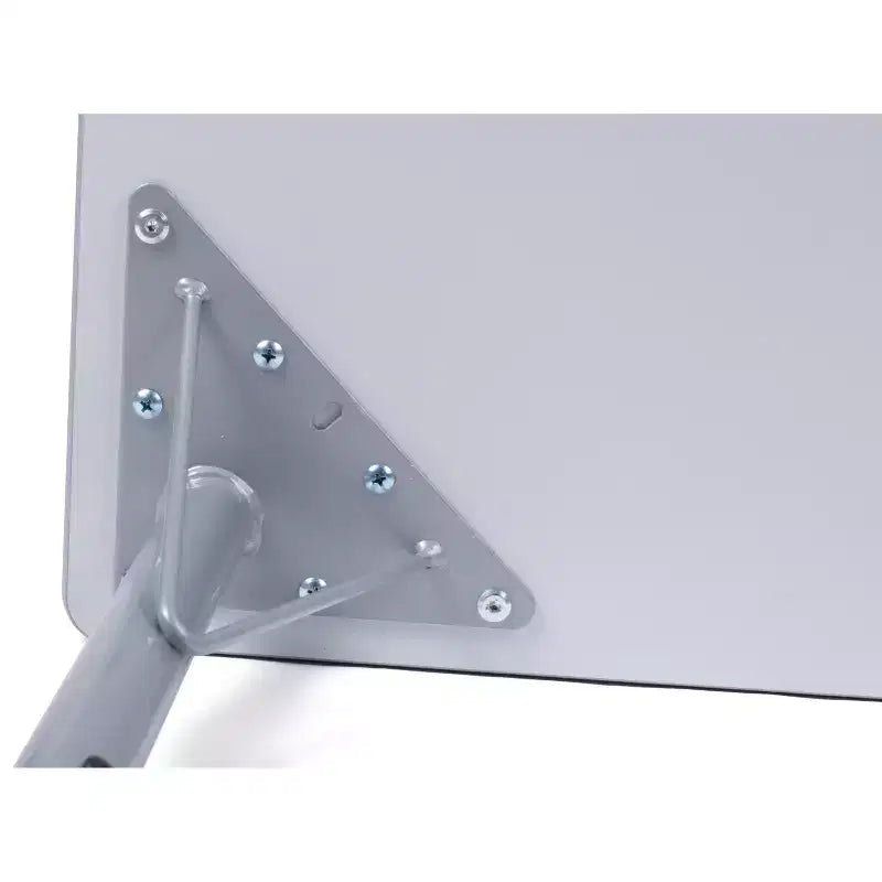 Juego de mesa y sillas de actividades Bintiva Mesa de 24x48 con borde rociado gris y patas ajustables y 4 sillas de aula ZUUL azules de 12