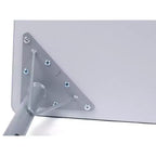 Juego de mesa y sillas de actividades Bintiva Mesa de 24x48 con borde rociado gris y patas ajustables y 4 sillas de aula ZUUL azules de 12