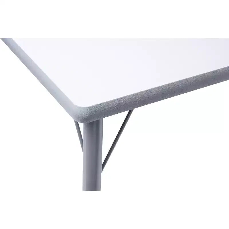 Mesa y silla de actividades Bintiva. Mesa de 24x48 pulgadas con borde pulverizado gris y patas ajustables y 4 sillas de aula NAAR negras de 14 pulgadas.