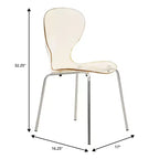 Juego de comedor LeisureMod Bristol de 5 piezas en color blanco - Mesa redonda y 4 sillas de comedor ergonómicas de plástico