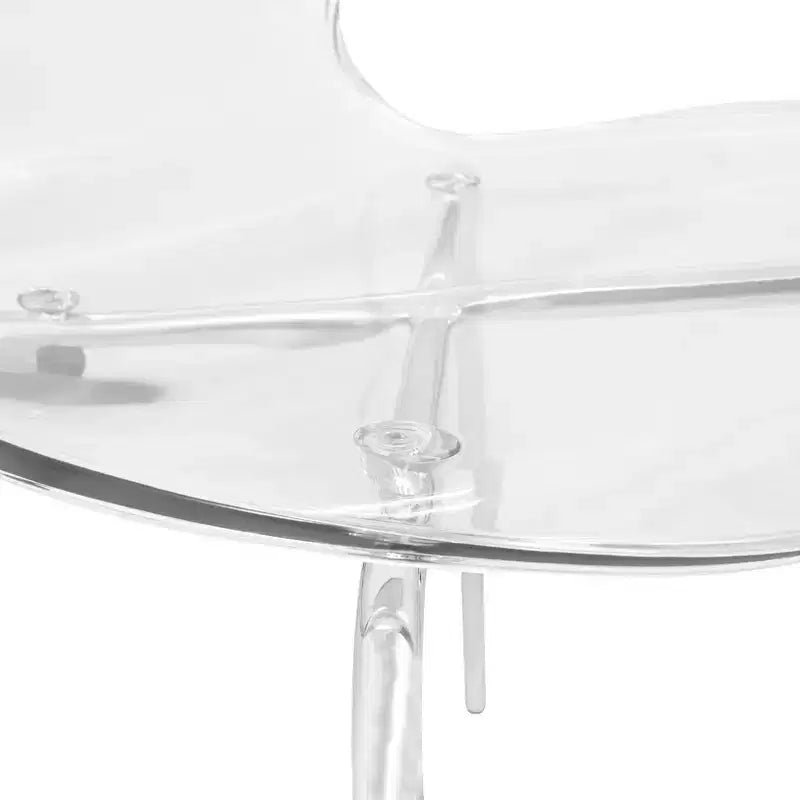 Juego de comedor LeisureMod Bristol de 5 piezas en color blanco - Mesa redonda y 4 sillas de comedor ergonómicas de plástico
