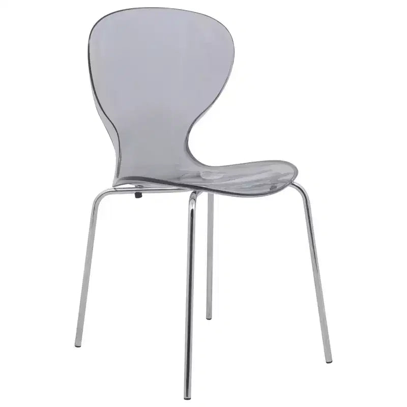 Juego de comedor LeisureMod Bristol de 5 piezas en color blanco - Mesa redonda y 4 sillas de comedor ergonómicas de plástico