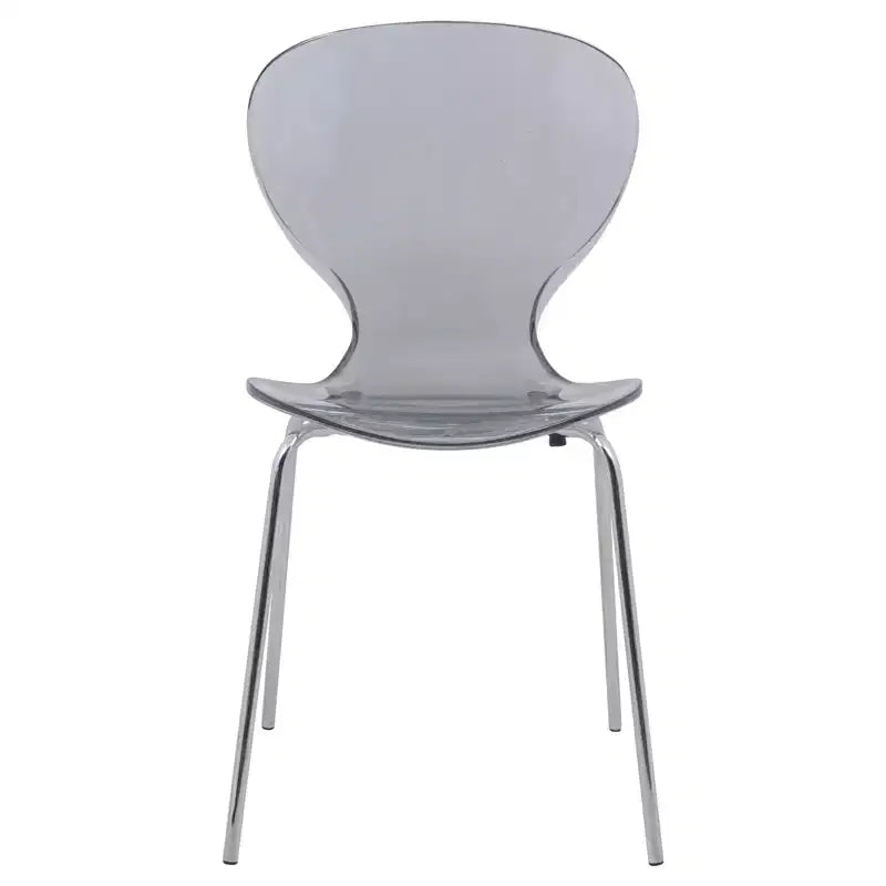 Juego de comedor LeisureMod Bristol de 5 piezas en color blanco - Mesa redonda y 4 sillas de comedor ergonómicas de plástico