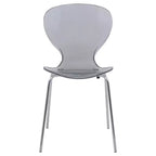 Juego de comedor LeisureMod Bristol de 5 piezas en color blanco - Mesa redonda y 4 sillas de comedor ergonómicas de plástico