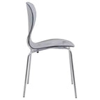 Juego de comedor LeisureMod Bristol de 5 piezas en color blanco - Mesa redonda y 4 sillas de comedor ergonómicas de plástico