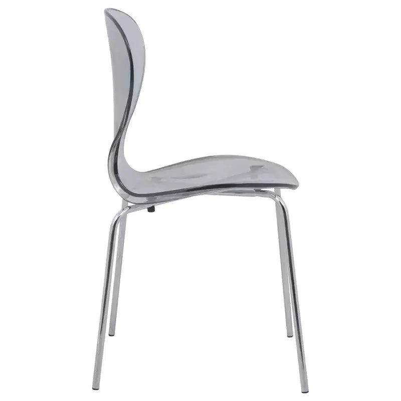 Juego de comedor LeisureMod Bristol de 5 piezas en color blanco - Mesa redonda y 4 sillas de comedor ergonómicas de plástico