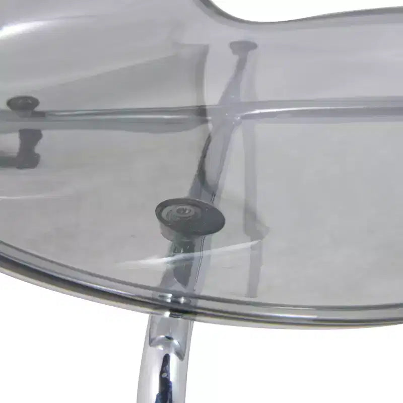 Juego de comedor LeisureMod Bristol de 5 piezas en color blanco - Mesa redonda y 4 sillas de comedor ergonómicas de plástico