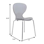 Juego de comedor LeisureMod Bristol de 5 piezas en color blanco - Mesa redonda y 4 sillas de comedor ergonómicas de plástico