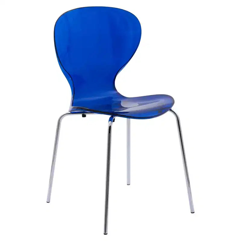 Juego de comedor LeisureMod Bristol de 5 piezas en color blanco - Mesa redonda y 4 sillas de comedor ergonómicas de plástico