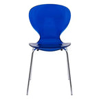 Juego de comedor LeisureMod Bristol de 5 piezas en color blanco - Mesa redonda y 4 sillas de comedor ergonómicas de plástico