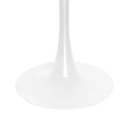 Juego de comedor LeisureMod Bristol de 5 piezas en color blanco - Mesa redonda y 4 sillas de comedor ergonómicas de plástico