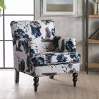 GDFStudio Eve - Sillón de club tapizado de tela contemporáneo con ribete de cabeza de clavo, estampado floral