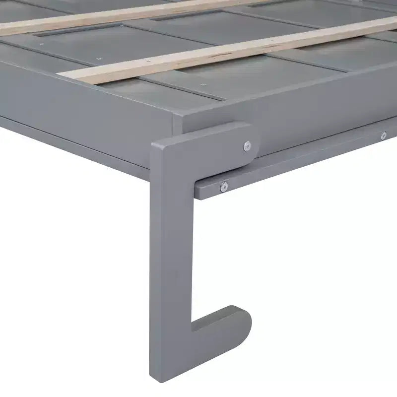 Cama de pared Whisen Modern Design Queen Size Murphy Bed, plegable en un gabinete con estantes superiores y puertos USB