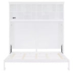 Cama de pared Whisen Modern Design Queen Size Murphy Bed, plegable en un gabinete con estantes superiores y puertos USB