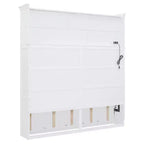 Cama de pared Whisen Modern Design Queen Size Murphy Bed, plegable en un gabinete con estantes superiores y puertos USB