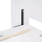 Cama de pared Whisen Modern Design Queen Size Murphy Bed, plegable en un gabinete con estantes superiores y puertos USB