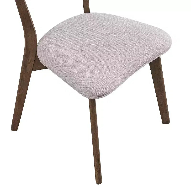 Juego de comedor tapizado Christopher Knight Home Walton de 7 piezas de madera de caucho de estilo moderno de mediados de siglo