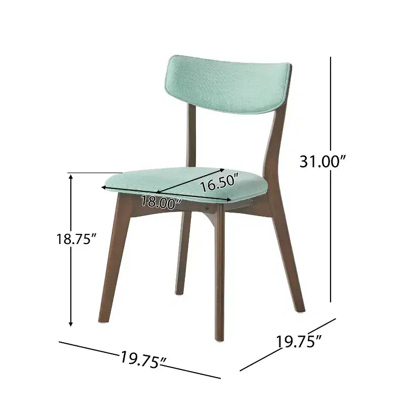 Juego de comedor tapizado Christopher Knight Home Walton de 7 piezas de madera de caucho de estilo moderno de mediados de siglo