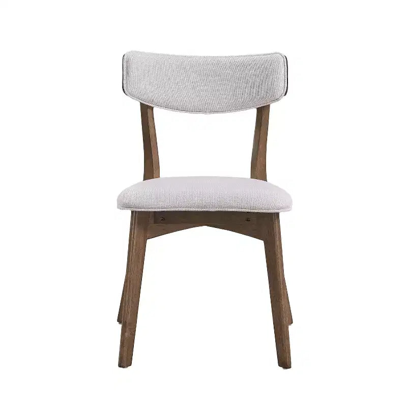 Juego de comedor tapizado Christopher Knight Home Walton de 7 piezas de madera de caucho de estilo moderno de mediados de siglo