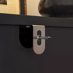 Famapy 4 - Cómoda con superficie decorada con rombos de 4 puertas para el almacenamiento en la sala de estar