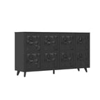 Famapy 4 - Cómoda con superficie decorada con rombos de 4 puertas para el almacenamiento en la sala de estar