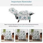 Christopher Knight Home Barnn 29.75 Sillón Reclinable Tapizado con Respaldo Empujable y Respaldo de Orejas Clásico, Blanco/Azul