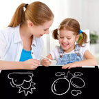 Kinder King Mesa y 2 sillas 3 en 1 para niños con almacenamiento, tapa extraíble y pizarra, para arte, manualidades, lectura