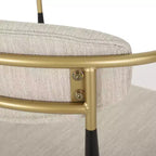 Christopher Knight Home Alger Taburetes de barra modernos de tela tapizados en hierro de 63,5 cm (juego de 2)