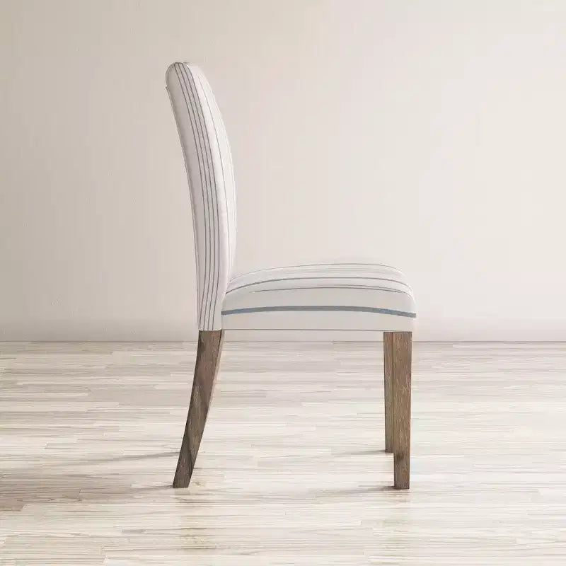 Jofran, sillas de comedor Parsons tapizadas de madera cepillada con alambre, acabado Coastal (juego de 2)