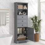 Armario de almacenamiento vertical Whisen con cajones y estantes ajustables para baño, estudio, oficina e interiores