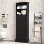Armario de almacenamiento vertical Whisen con cajones y estantes ajustables para baño, estudio, oficina e interiores
