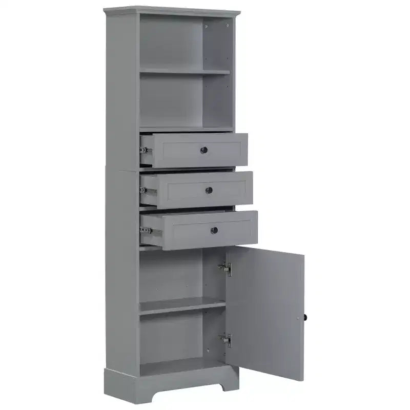 Armario de almacenamiento vertical Whisen con cajones y estantes ajustables para baño, estudio, oficina e interiores