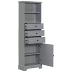 Armario de almacenamiento vertical Whisen con cajones y estantes ajustables para baño, estudio, oficina e interiores