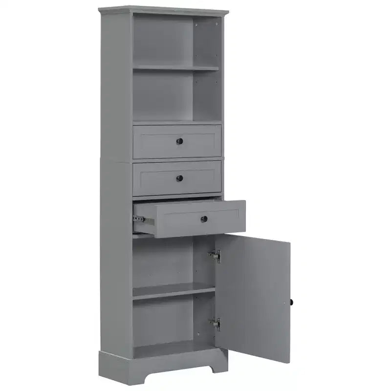 Armario de almacenamiento vertical Whisen con cajones y estantes ajustables para baño, estudio, oficina e interiores