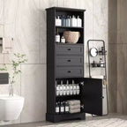 Armario de almacenamiento vertical Whisen con cajones y estantes ajustables para baño, estudio, oficina e interiores